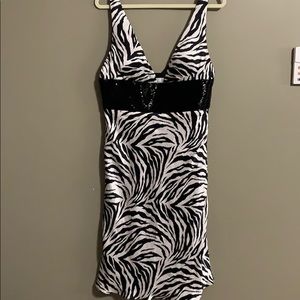 Zebra cocktail dress